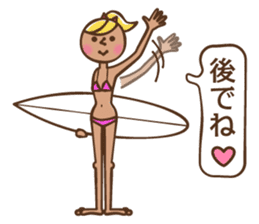Surfer girls sticker #5839607