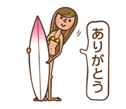 Surfer girls sticker #5839608