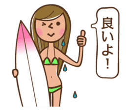 Surfer girls sticker #5839624