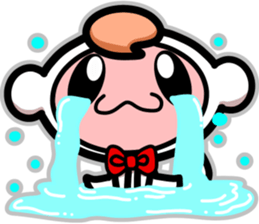 Pure white monkey sticker #5839751