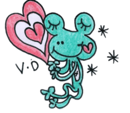 One year of a frog sticker #5842954