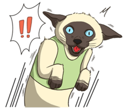 LodChong the siamese cat sticker #5842995