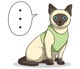 LodChong the siamese cat sticker #5842996