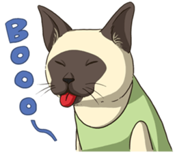 LodChong the siamese cat sticker #5843005