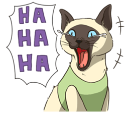 LodChong the siamese cat sticker #5843007