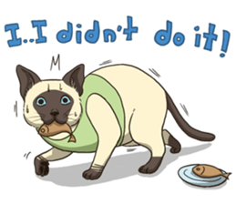 LodChong the siamese cat sticker #5843008