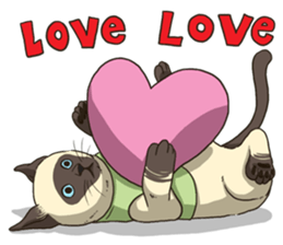 LodChong the siamese cat sticker #5843011