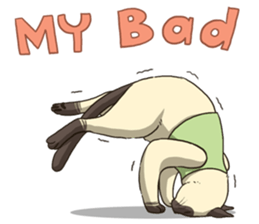 LodChong the siamese cat sticker #5843014