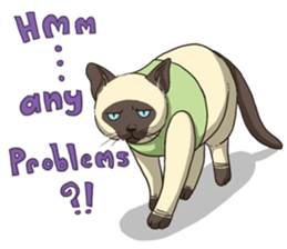 LodChong the siamese cat sticker #5843018