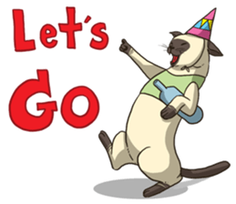 LodChong the siamese cat sticker #5843021