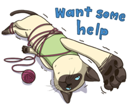 LodChong the siamese cat sticker #5843028