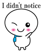 Round and white office worker E version sticker #5843249