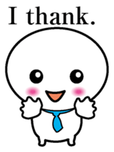 Round and white office worker E version sticker #5843277