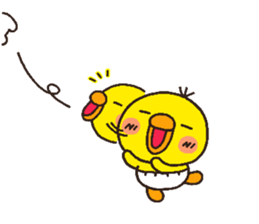 chick heart 5 sticker #5843296