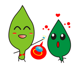 Leaves and animal friends.2 sticker #5843362