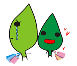 Leaves and animal friends.2 sticker #5843372