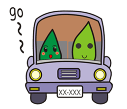 Leaves and animal friends.2 sticker #5843375