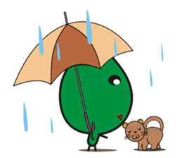 Leaves and animal friends.2 sticker #5843376