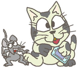 Cat / Chat 3 Picture only sticker #5844306