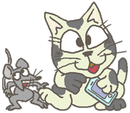 Cat / Chat 3 Picture only sticker #5844306