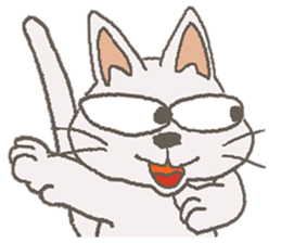 Cat / Chat 3 Picture only sticker #5844314