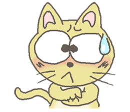 Cat / Chat 3 Picture only sticker #5844344