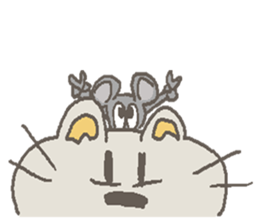 Cat / Chat 3 Picture only sticker #5844354