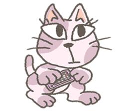 Cat / Chat 3 Picture only sticker #5844375