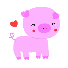 Sticker of the cute piggy