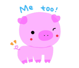 Sticker of the cute piggy sticker #5847223