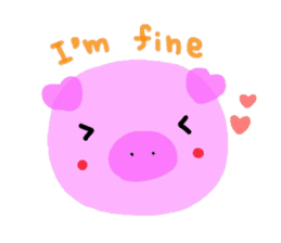 Sticker of the cute piggy sticker #5847225