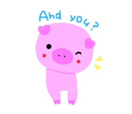 Sticker of the cute piggy sticker #5847233
