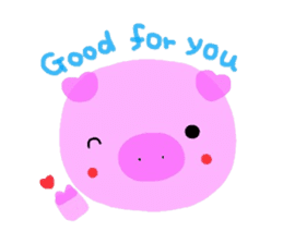 Sticker of the cute piggy sticker #5847253