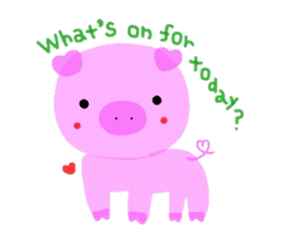 Sticker of the cute piggy sticker #5847255
