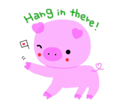 Sticker of the cute piggy sticker #5847273