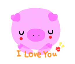 Sticker of the cute piggy sticker #5847284