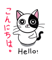 Muji black & white cow cat sticker #5848051