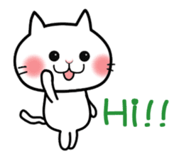 Neneko of the white cat(English version) sticker #5849212