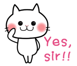 Neneko of the white cat(English version) sticker #5849220
