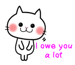 Neneko of the white cat(English version) sticker #5849226