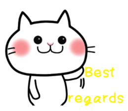 Neneko of the white cat(English version) sticker #5849229