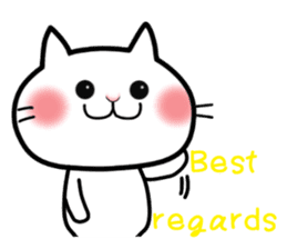 Neneko of the white cat(English version) sticker #5849229