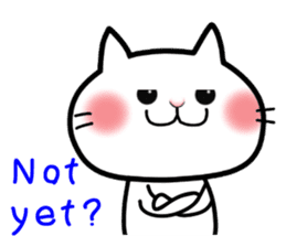 Neneko of the white cat(English version) sticker #5849234