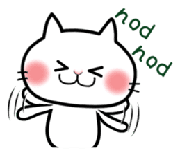 Neneko of the white cat(English version) sticker #5849244