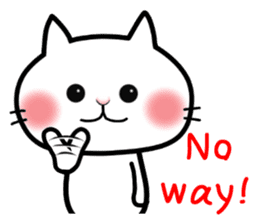 Neneko of the white cat(English version) sticker #5849245
