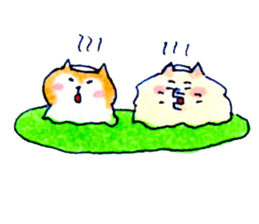 Pomeranian Junco and Shiba Bird sticker #5849255