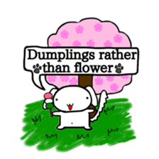 White dog Life. English Version. sticker #5849692