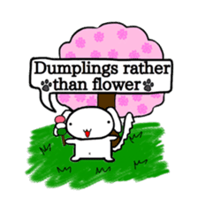 White dog Life. English Version. sticker #5849692