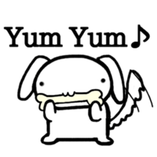 White dog Life. English Version. sticker #5849693