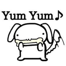 White dog Life. English Version. sticker #5849693